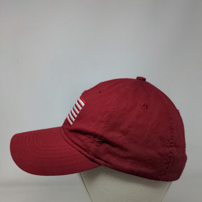 American Flag Slideback Hat Red No Size Adjustable Embroidered Patriotic Cotton