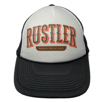 Otto Trucker Hat Black OSFM Rustler India Pale Ale Beer IPA Mesh Back Western
