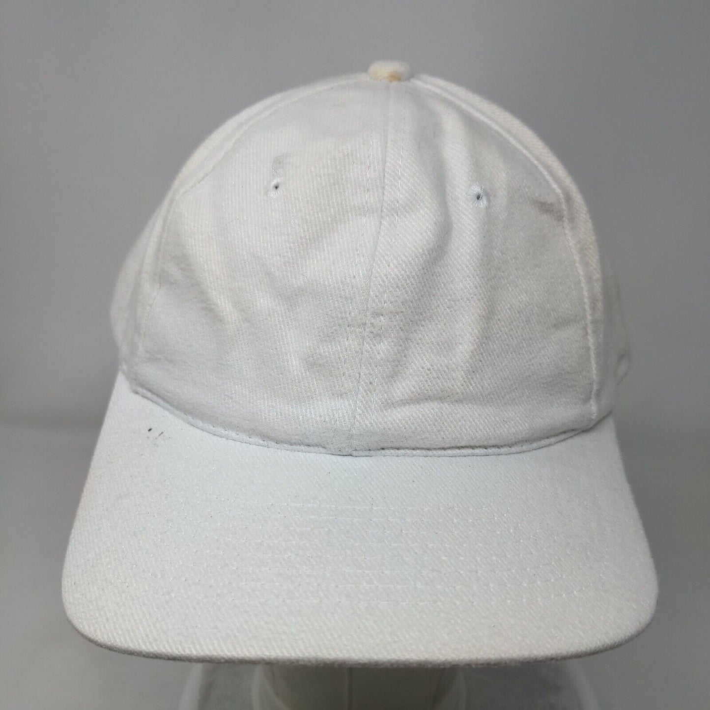 KC Snapback Hat Cream OSFA Adjustable Vented Holes 6 Panel Blank