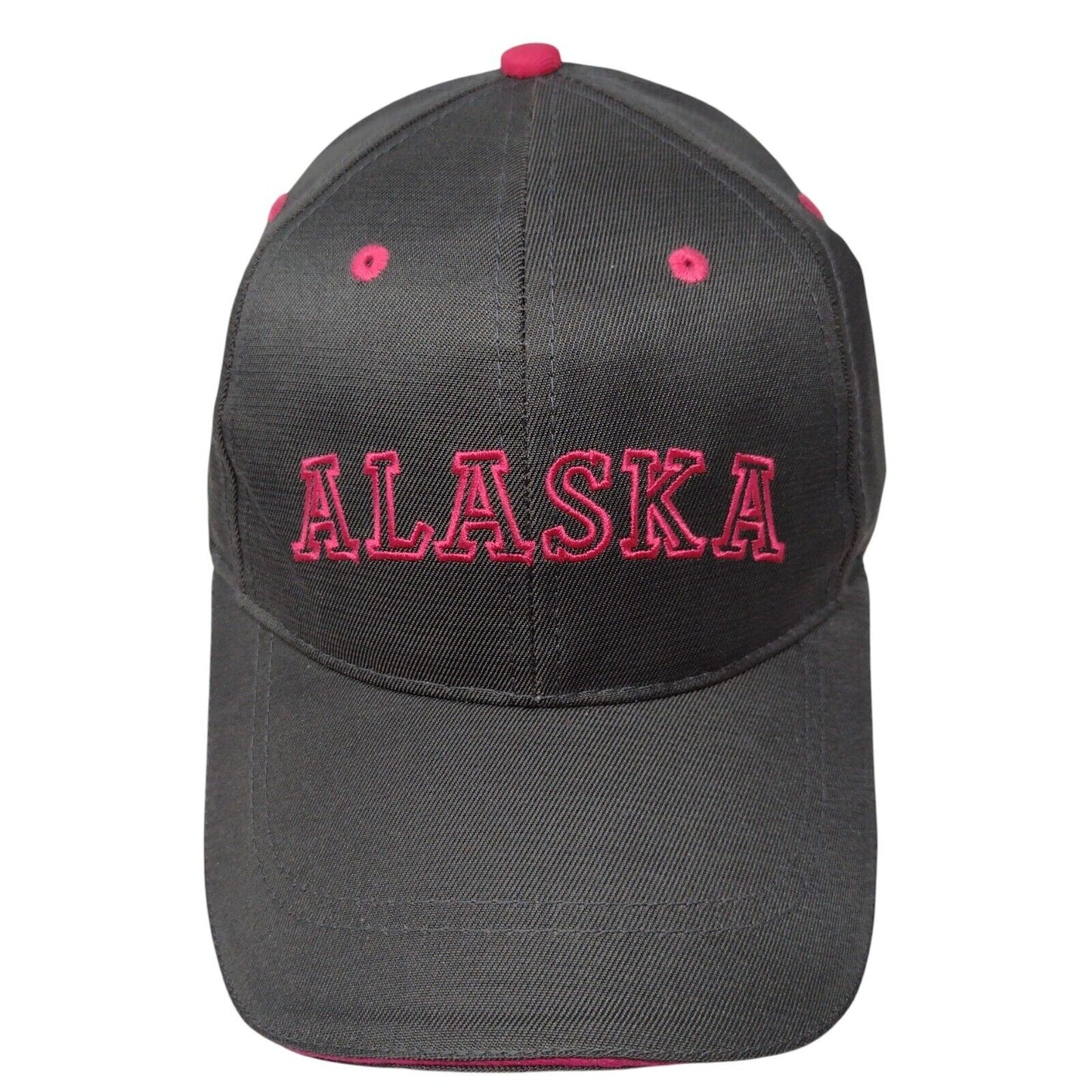 Alaska Strapback Hat Gray OSFA Adjustable Embroidered W/Tags Arctic Gear