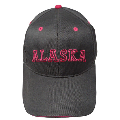 Alaska Strapback Hat Gray OSFA Adjustable Embroidered W/Tags Arctic Gear