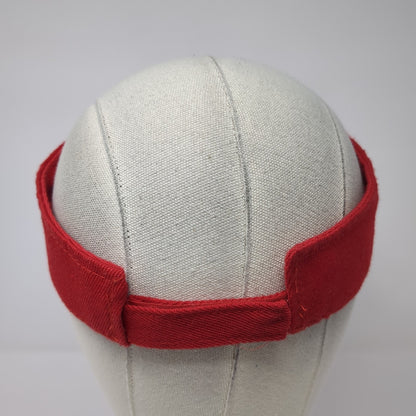 Unbranded Strapback Visor Hat Red One Size Adjustable Solid Blank Outdoor