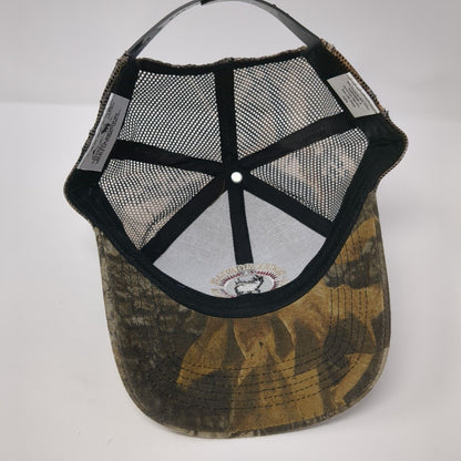 Rocky Mountain Elk Foundation Trucker Hat Camo One Size Mesh Back