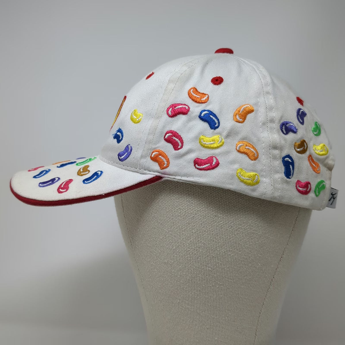 Town Talk Jelly Belly Baseball Cap White One Size Jelly Bean Embroidered Hat
