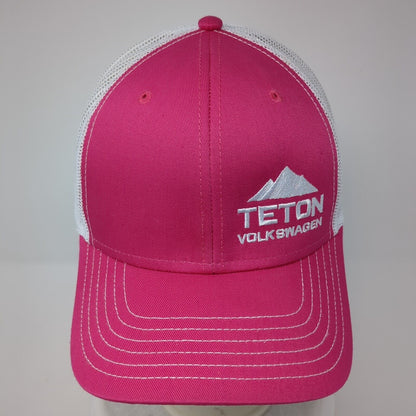 Teton Volkswagen Snapback Trucker Hat Pink One Size Mesh Back Otto