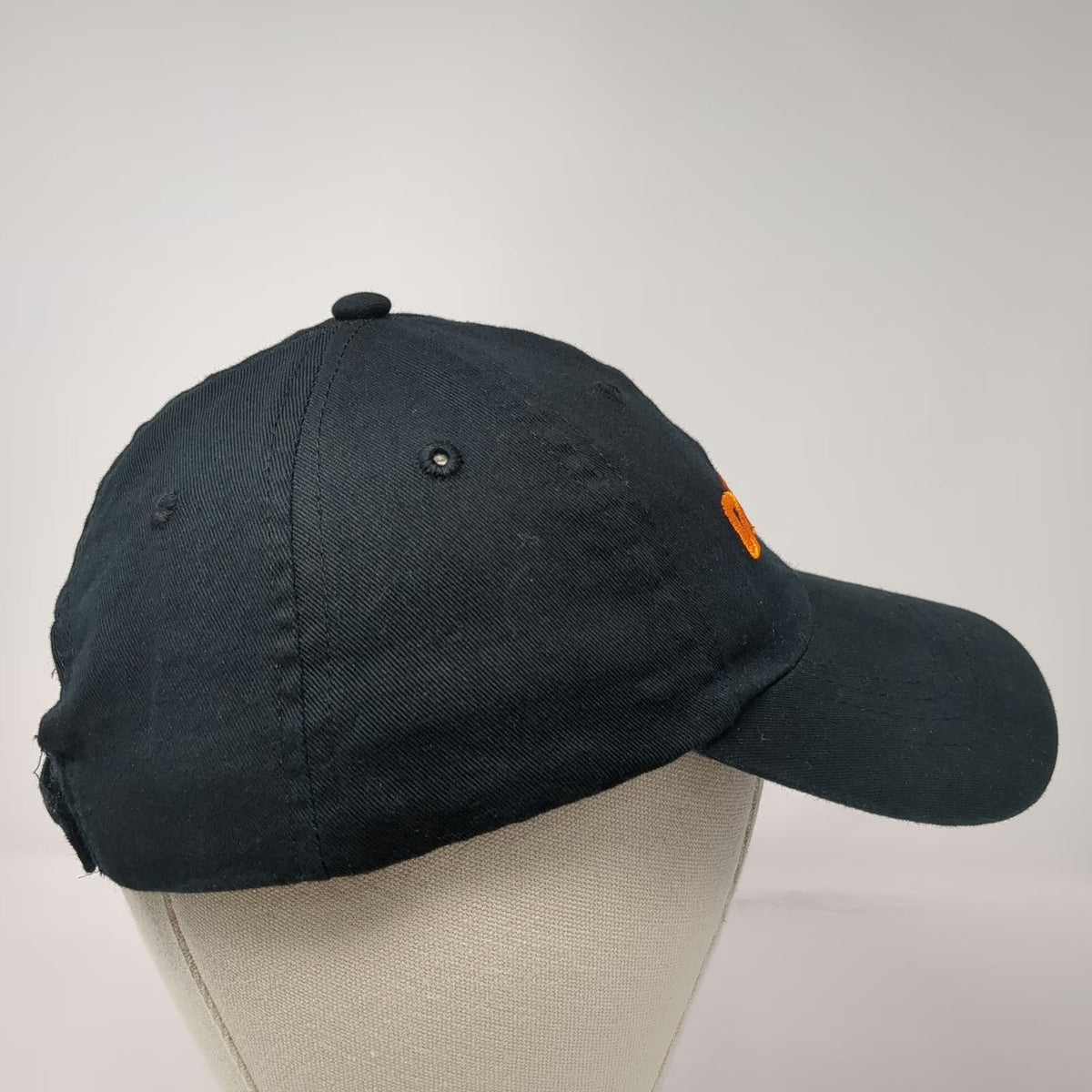 Dunkin Baseball Cap Black One Size Embroidered Logo Strapback Hat Coffee Donut