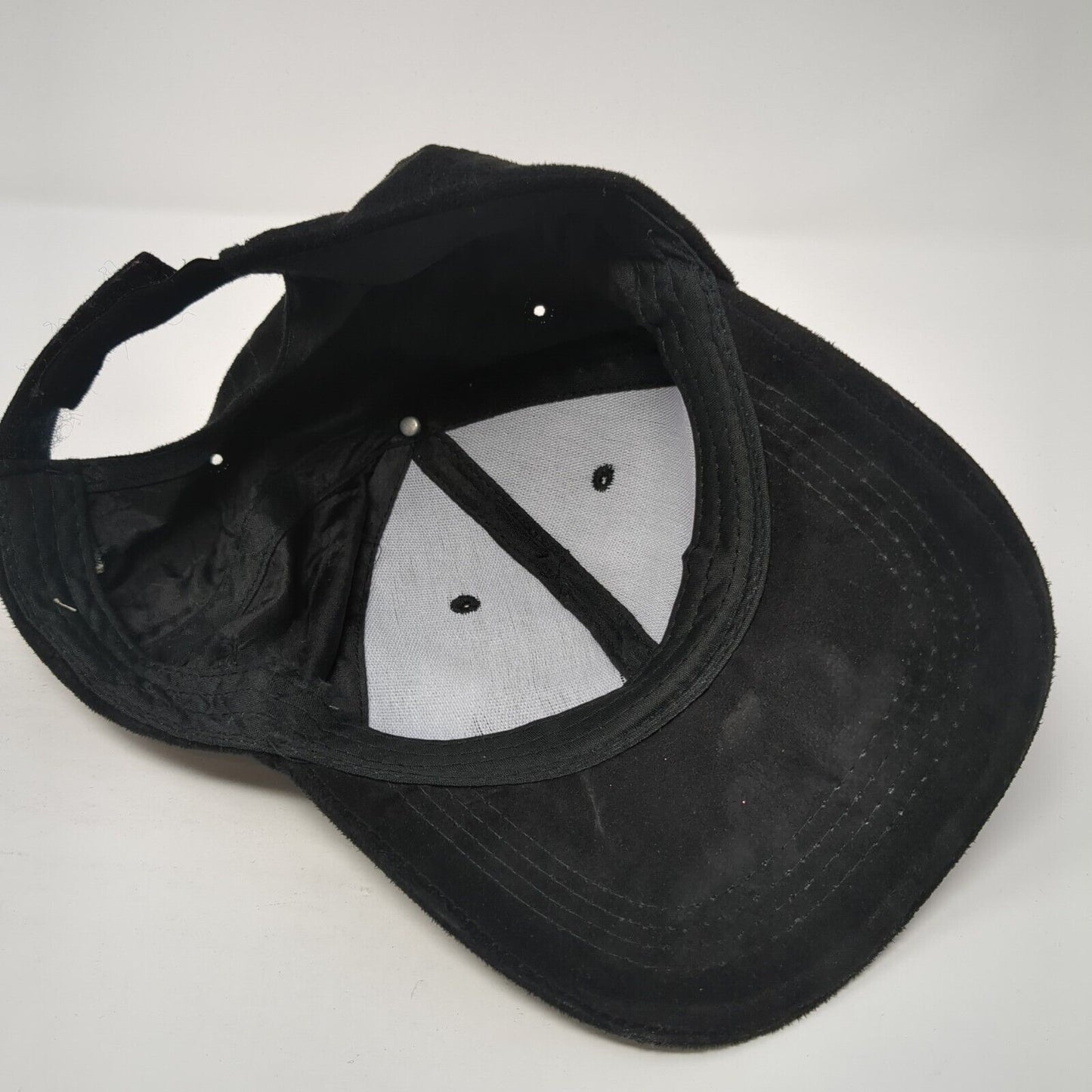 Unbranded Strapback Baseball Cap Black One Size Adjustable Vented Holes Blank