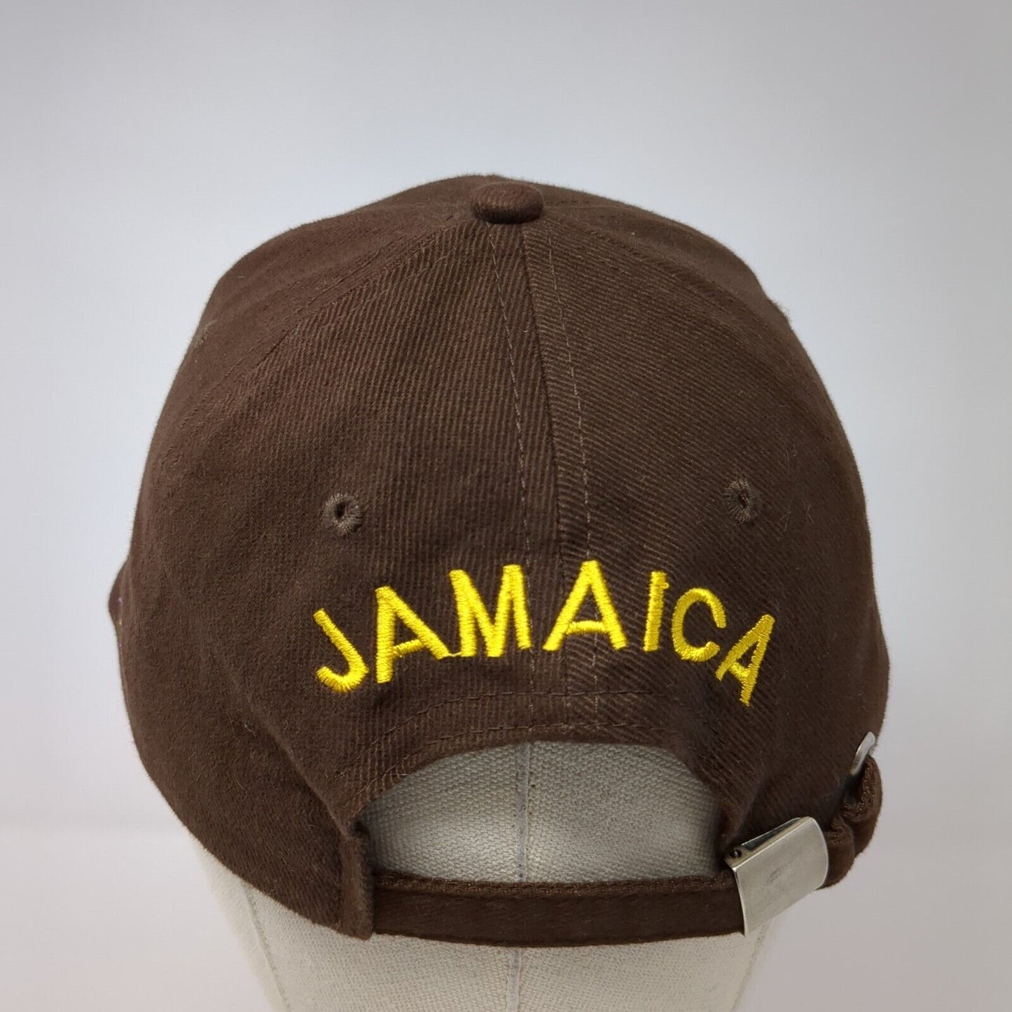 No Problem Jamaica Slideback Hat Brown One Size Adjustable Daily Caps