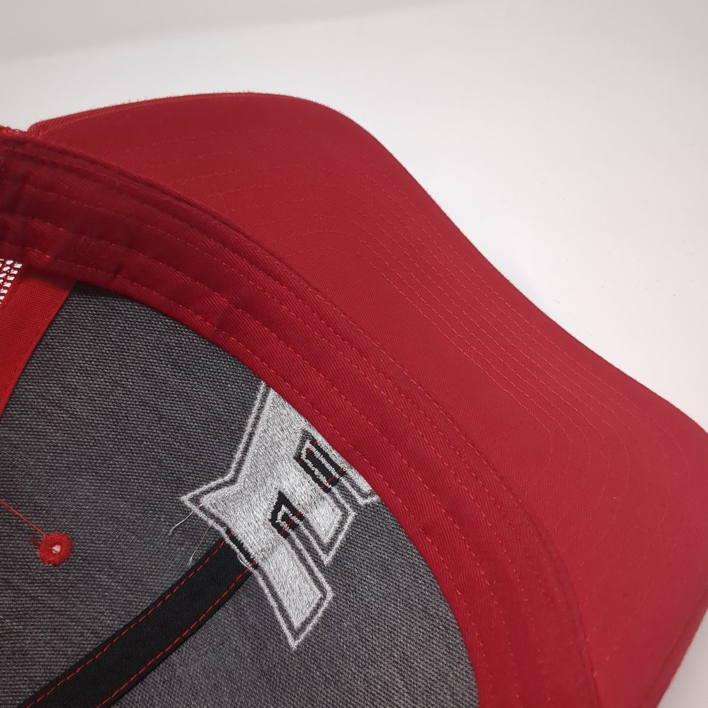 E Snapback Trucker Hat Red One Size Adjustable Mesh Back 6 Panel Richardson