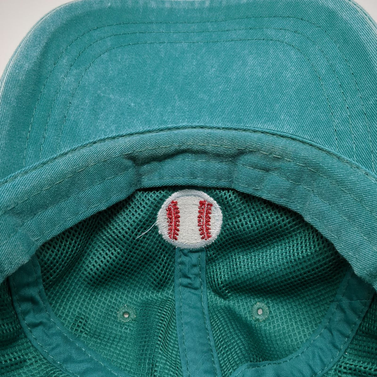 Adams Baseball Cap Blue One Size Ball Logo Leather Slideback Hat Cotton Twill