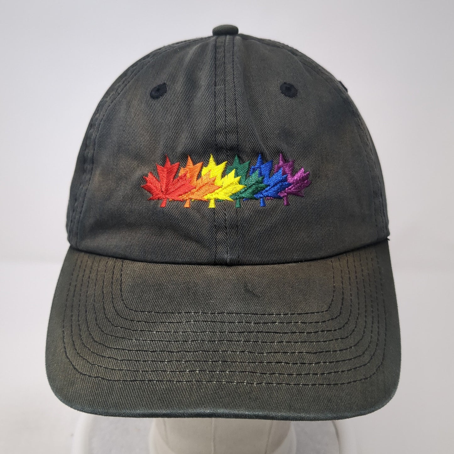 Maple Leafs Slideback Hat Black One Size Adjustable Embroidered 6 Panel