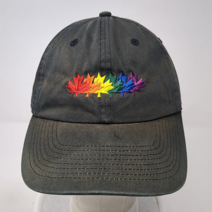 Maple Leafs Slideback Hat Black One Size Adjustable Embroidered 6 Panel