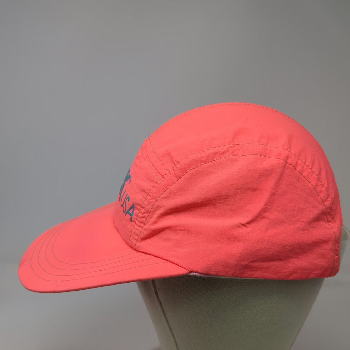 Trek Baseball Cap Pink OS Made in USA 5 Panel Bicycle Cycling Logo Hat Vintage