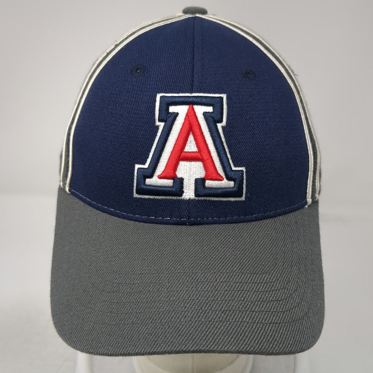 Top of the World Arizona Wildcats NCAA Cap Blue Gray One Size Fitted Hat Piping
