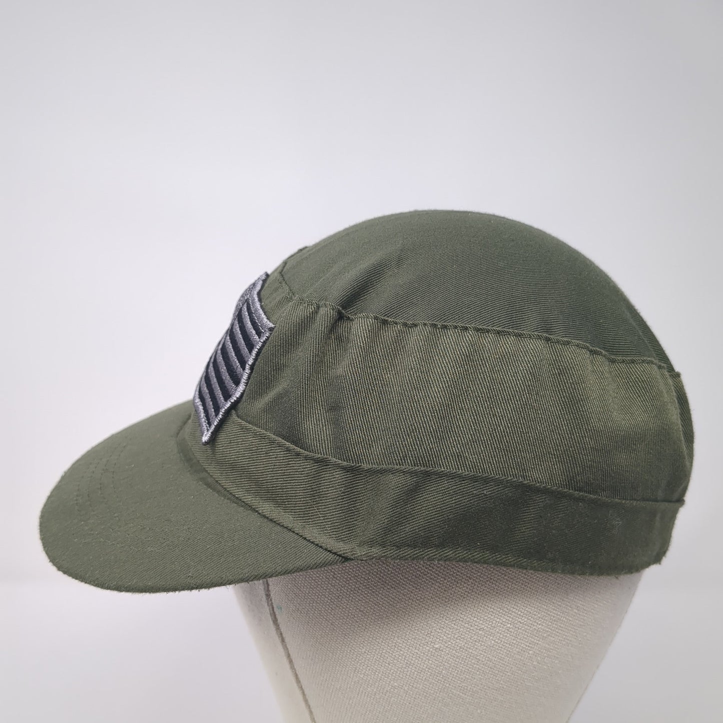 USA Flag Cadet Army Cap Green One Size Adjustable Embroidered Patriotic