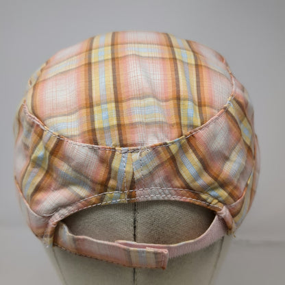 DPI Army Cap Yellow Orange Blue White OSFM Salmon River Idaho Plaid Cotton Hat