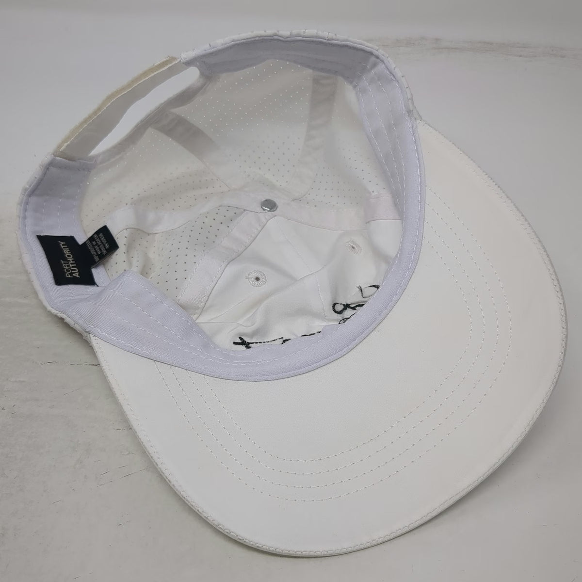 Port Authority Baseball Cap White One Size Fairmont El San Juan Hotel Hat Black