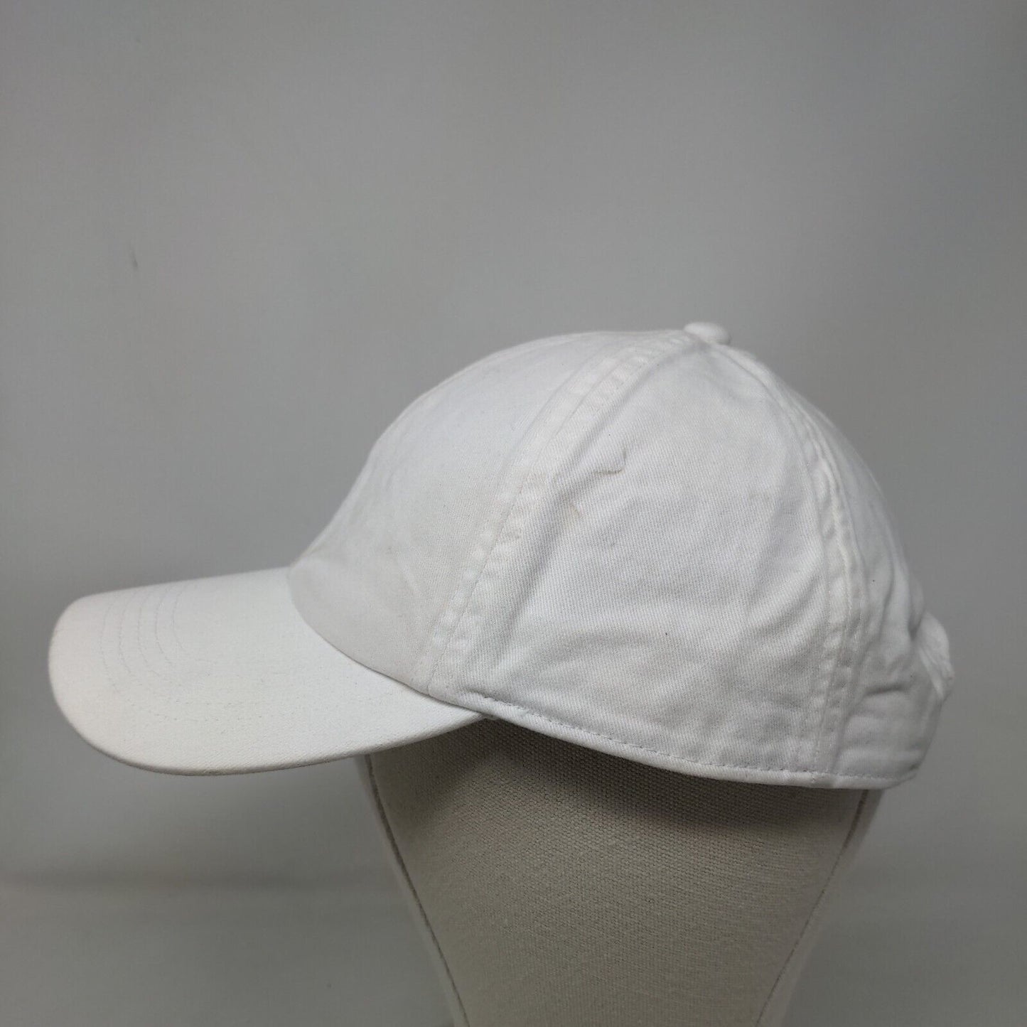 Gap Slideback Hat White One Size Adjustable Solid 6 Panel Blank