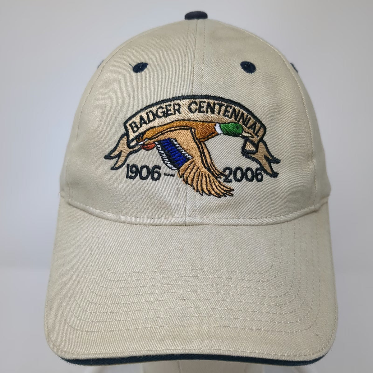 Advantage Baseball Cap Beige One Size Badger Centennial 1906-2006 Mallard Hat
