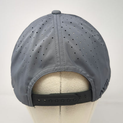 Avid Trucker Hat Gray One Size Performance Hook Logo Snapback Perforated Fishing