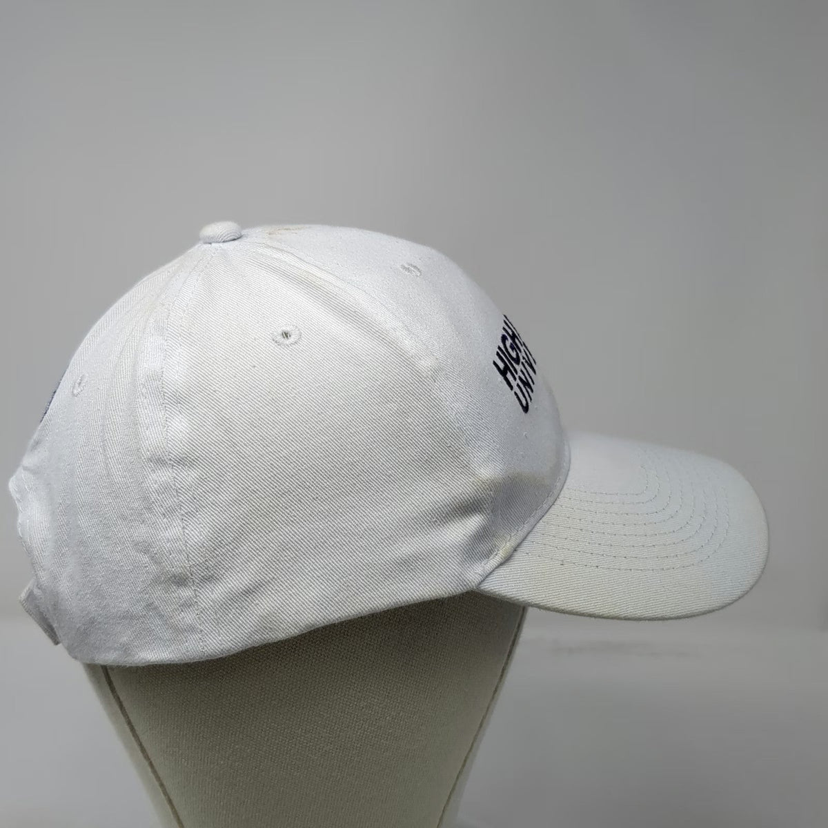 High Point University Baseball Cap White One Size Purple Mascot Strapback Hat