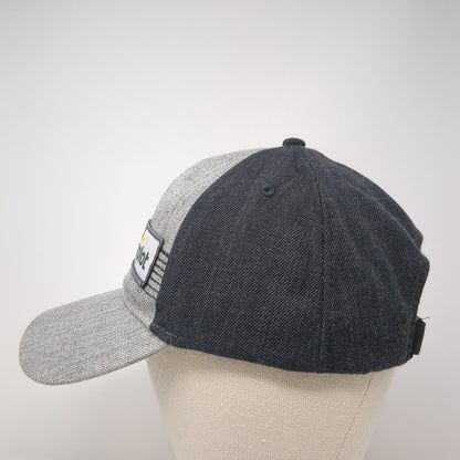 Simplot Patch Strapback Hat Gray One Size Adjustable Colorblock 6 Panel