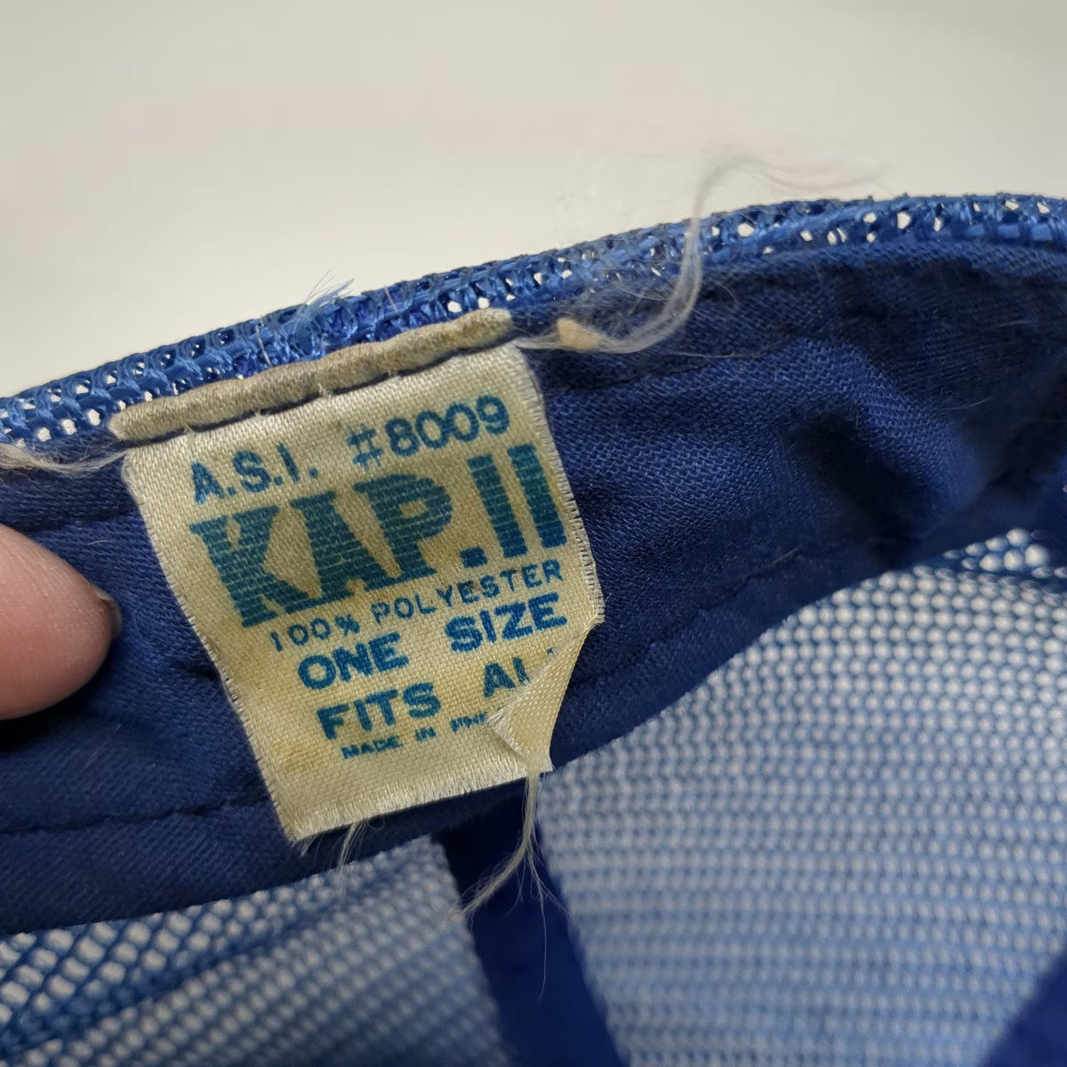 Kap.II Trucker Hat Blue One Size Paraclipse Satellite TV System Mesh Snapback