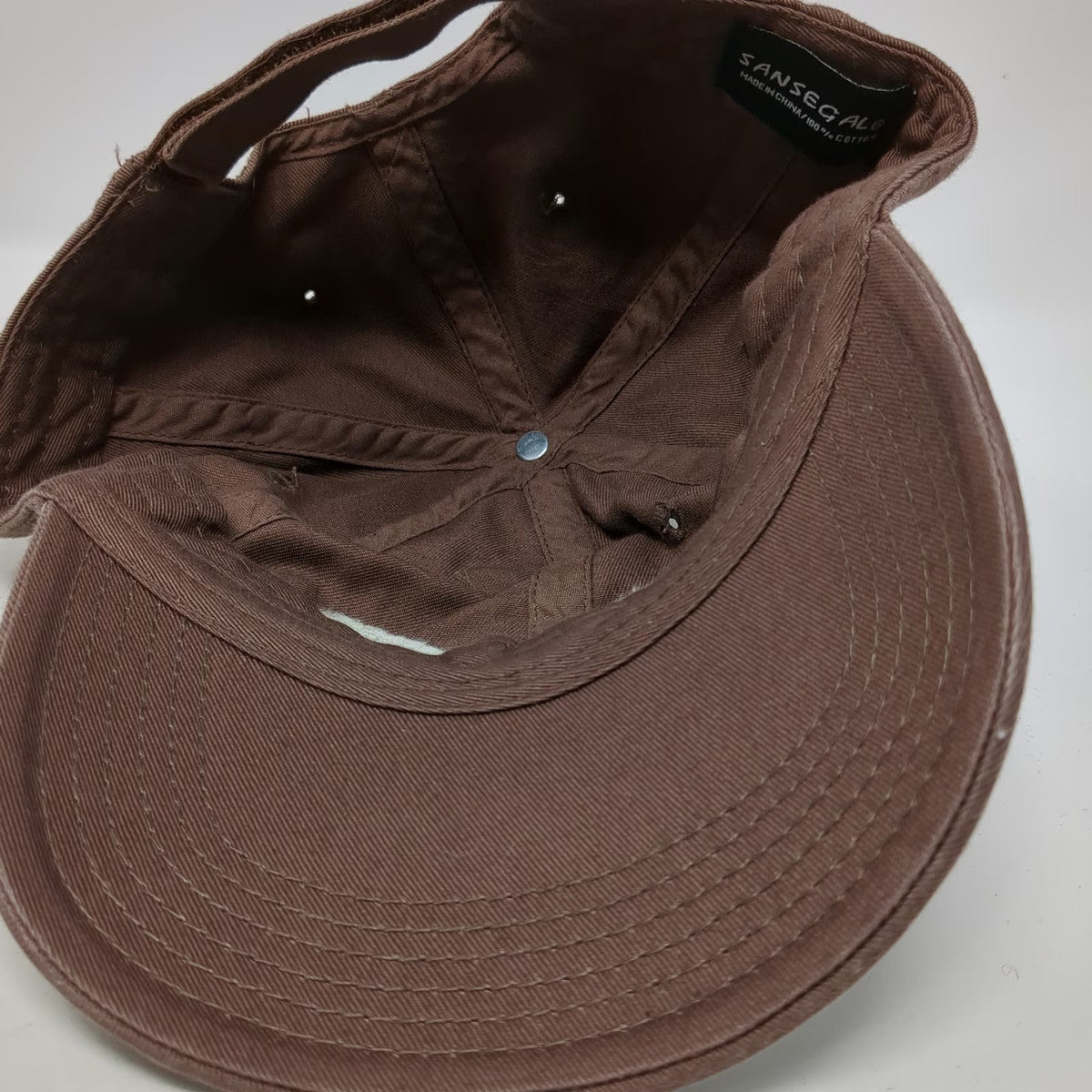 Sansegal Lagoon Baseball Cap Brown One Size Strapback Embroidered Cotton Hat