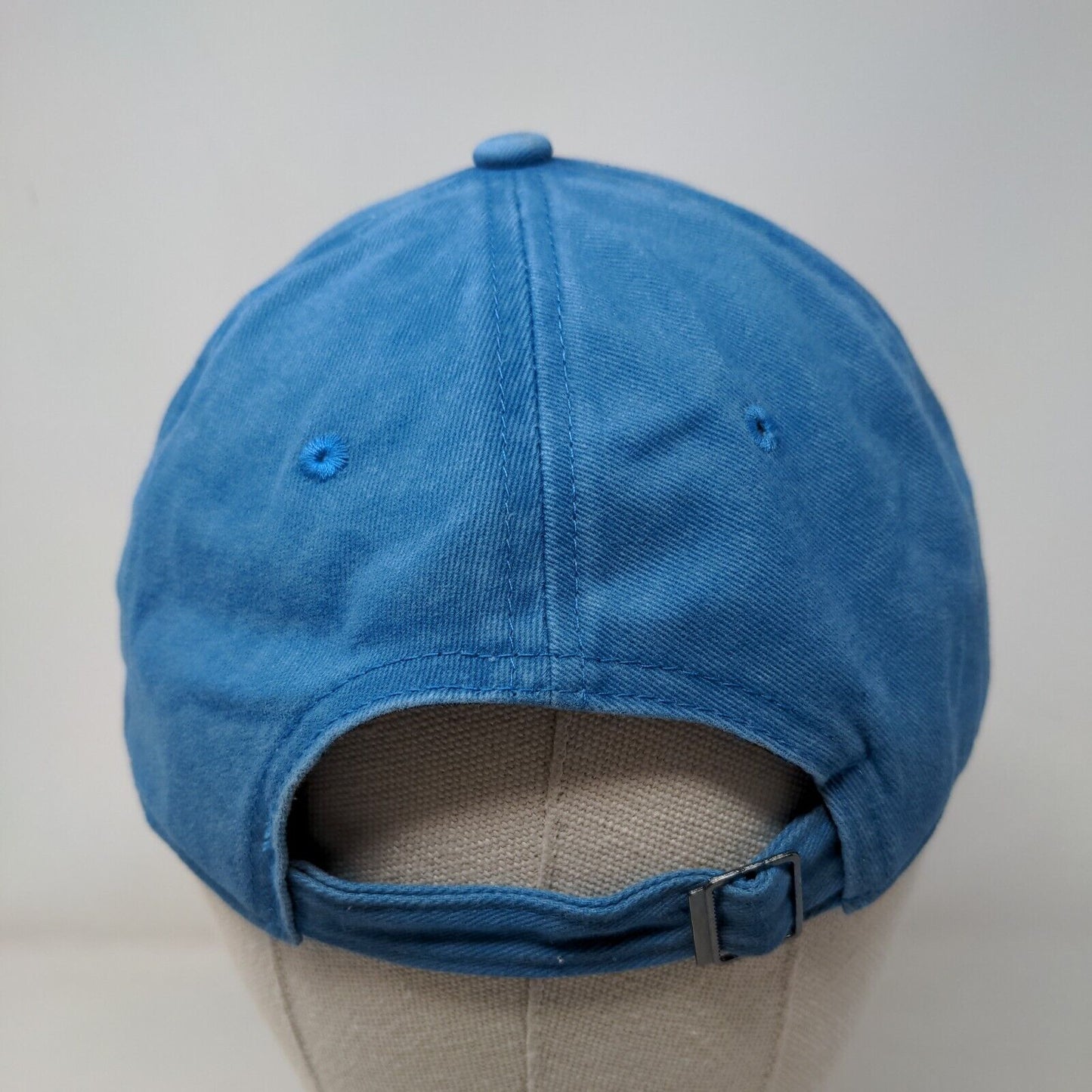 Unbranded Slideback Hat Blue One Size Adjustable 6 Panel Vent Holes Blank