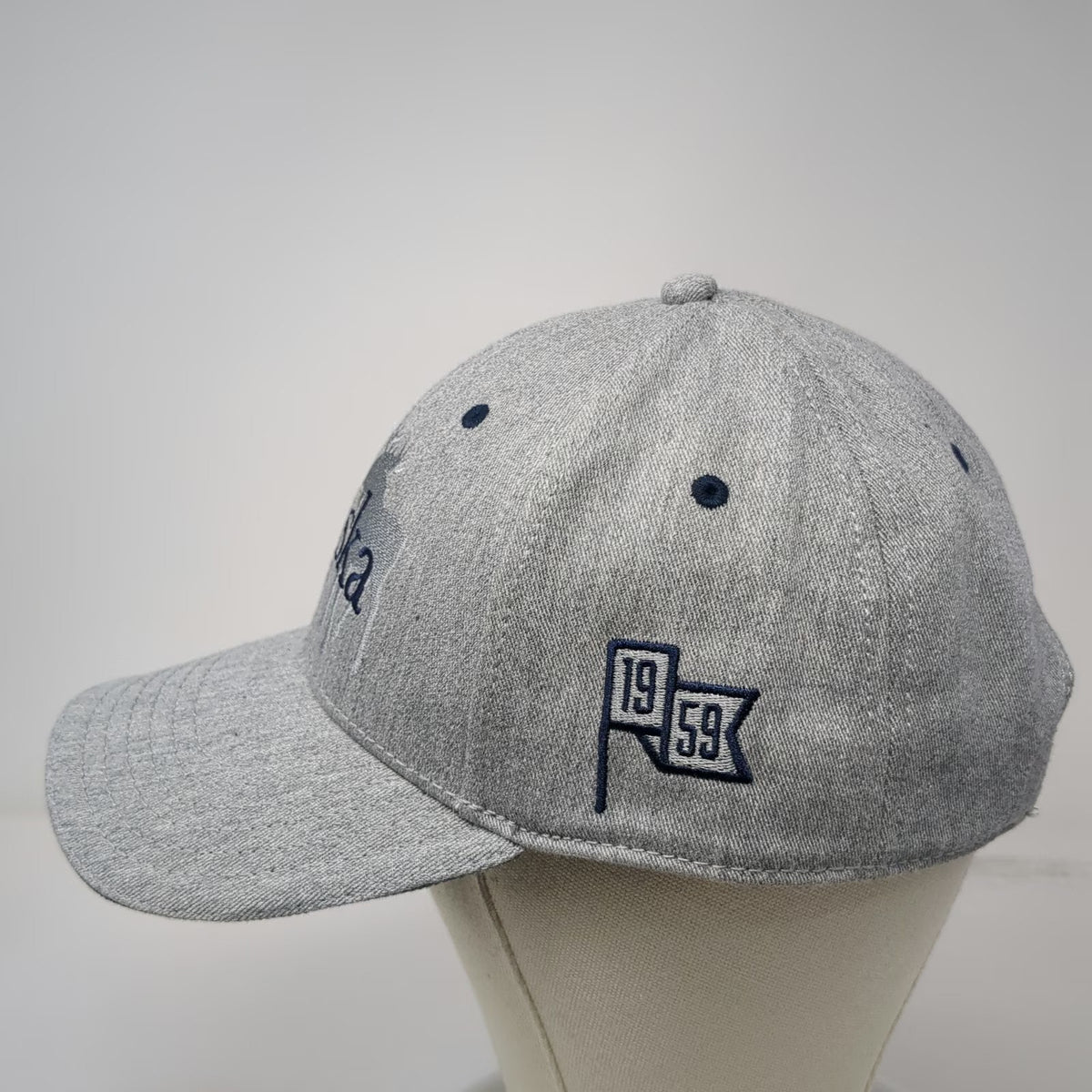 Princess Baseball Cap Gray One Size Alaska Moose 1959 Strapback Cotton Hat