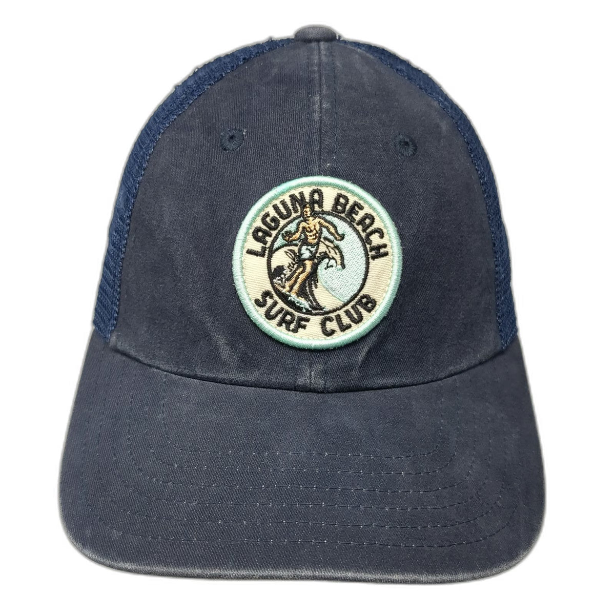 American Needle Baseball Cap Blue One Size Laguna Beach Surf Club Mesh Hat