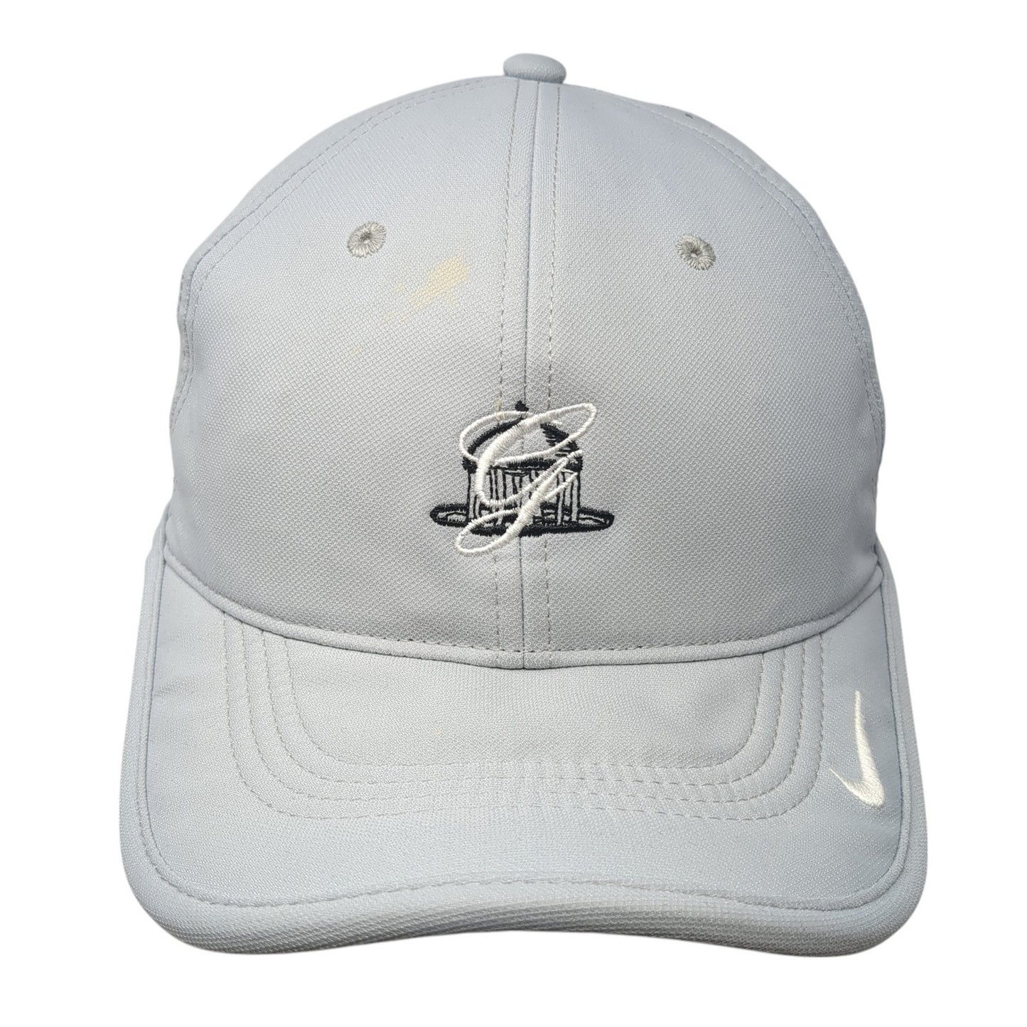 Nike Golf Strapback Hat Gray One Size Embroidered Logo Adjustable