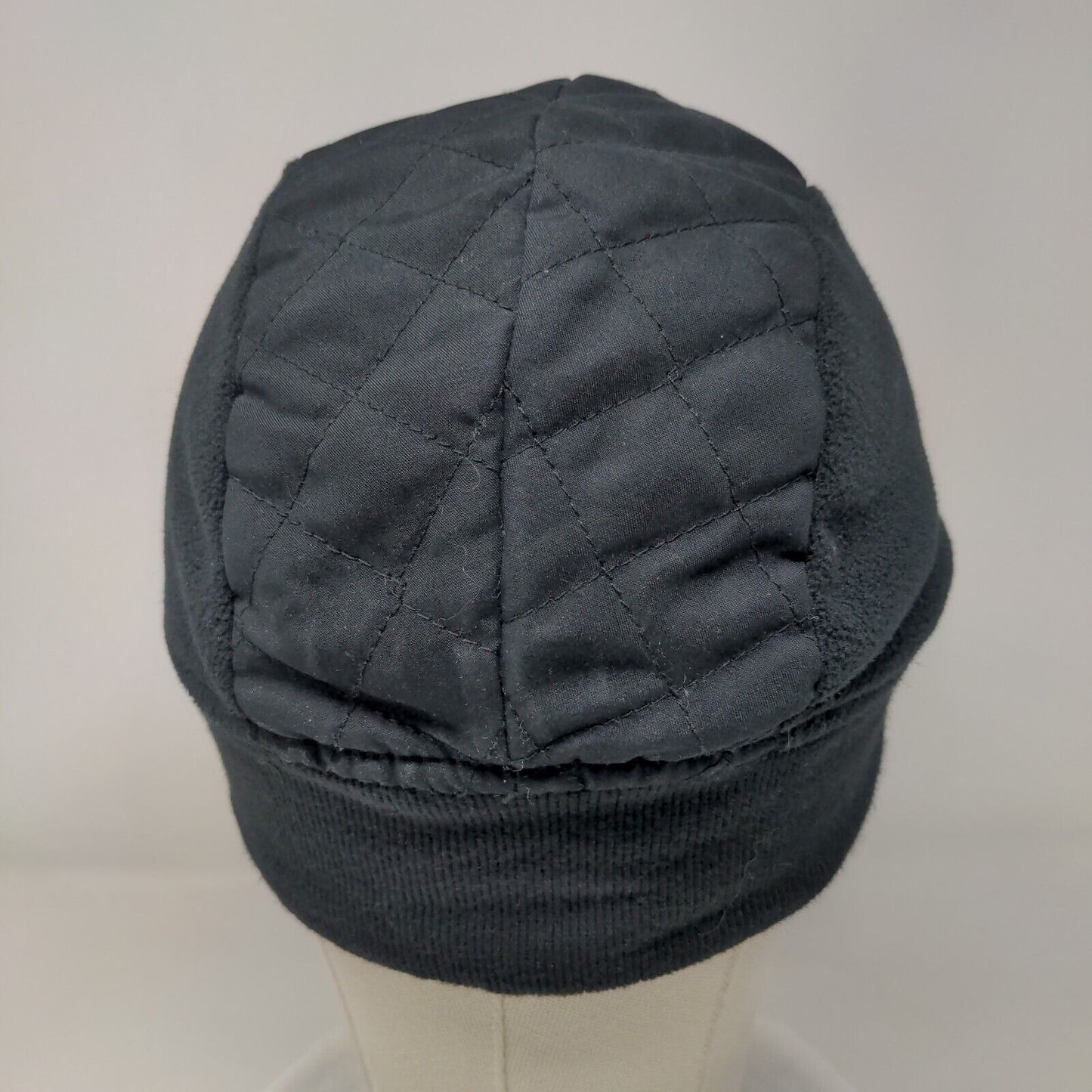 Unbranded Youth Trapper Hat Black Size 4-7 Fleece Quilted Black Polyester