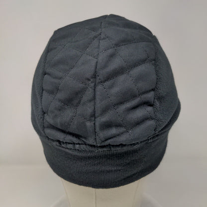 Unbranded Youth Trapper Hat Black Size 4-7 Fleece Quilted Black Polyester