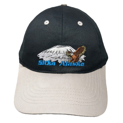 Alaska Souvenir Baseball Cap Black Gray One Size Sitka Alaska Eagle Mountain Hat