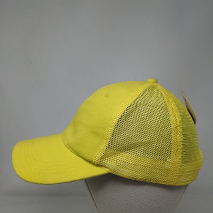 Tropic Sun Strapback Trucker Hat Yellow OSFM Adjustable Mesh Back Blank W/Tags