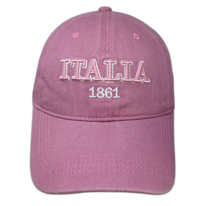 Tonny Fashion Baseball Cap Pink One Size Italia 1861 Embroidered Cotton Flag hat