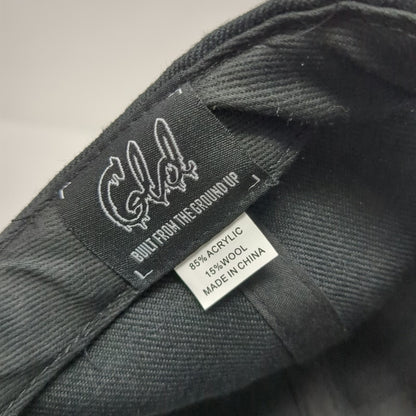 GLD Say Less Reaper Snapback Hat Black One Size Acrylic Wool Embroidered Graphic