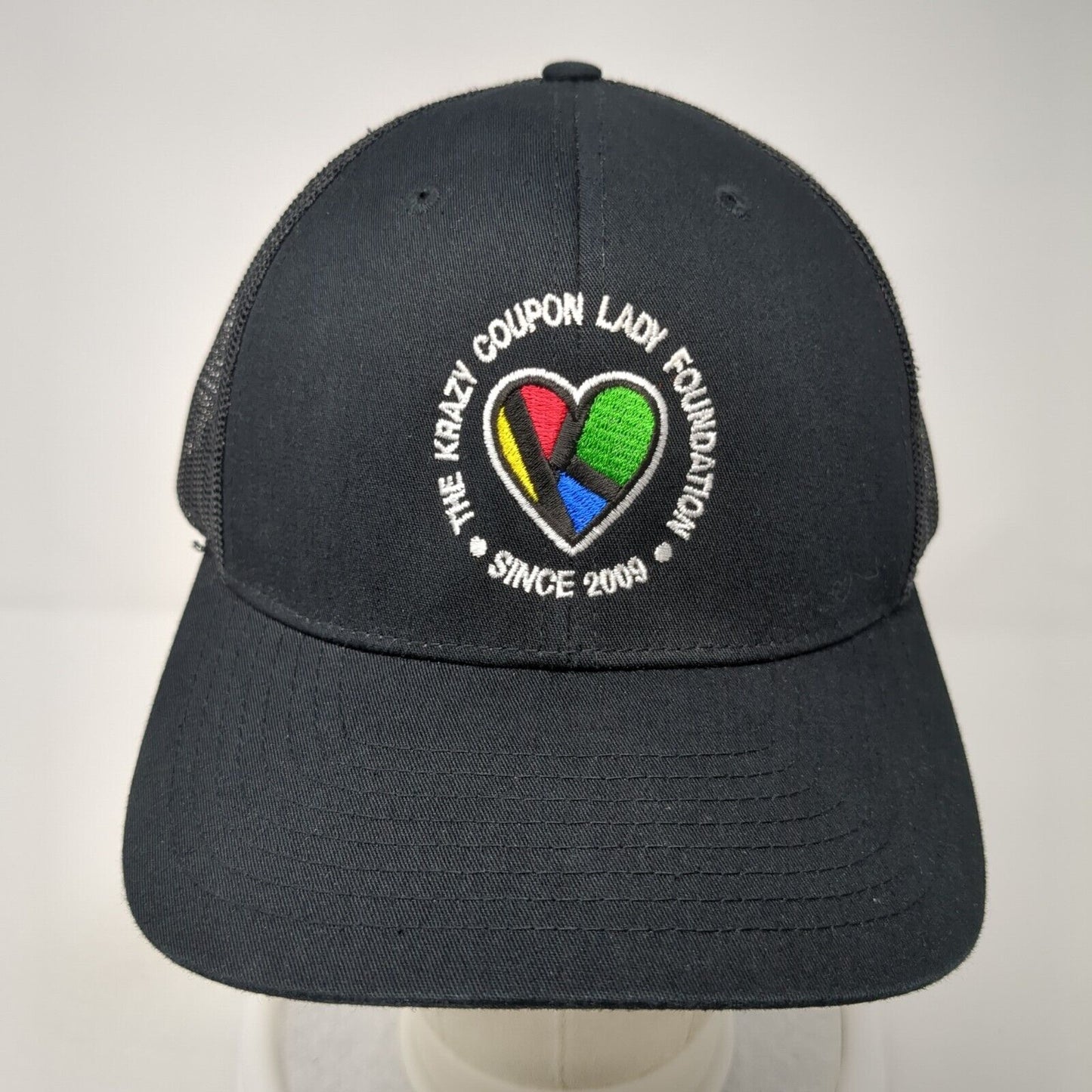 The Krazy Cupon Lady Foundation Since 2009 Snapback Trucker Hat Black OS Mesh