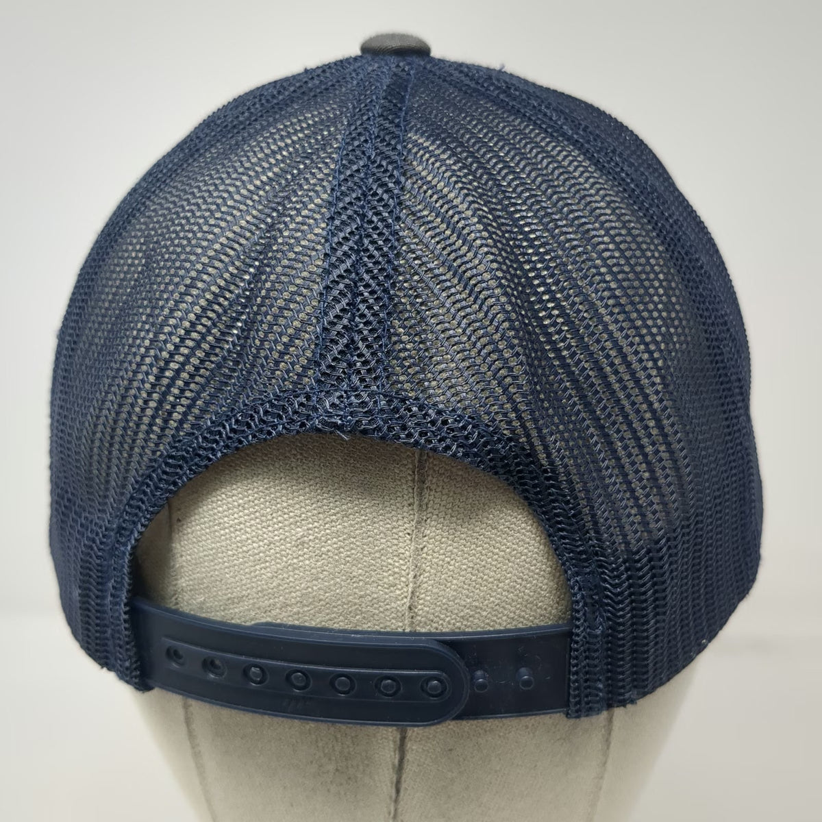Yupoong Trucker Hat Gray Blue One Size Mesh Snapback AgQuest 25th Anniversary