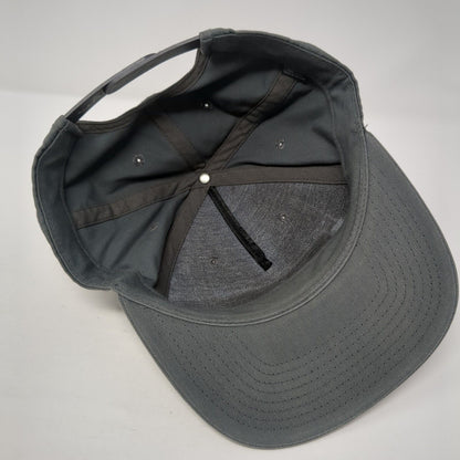 World Cycle & XC Ski Patch Snapback Hat Gray One Size Solid Adjustable