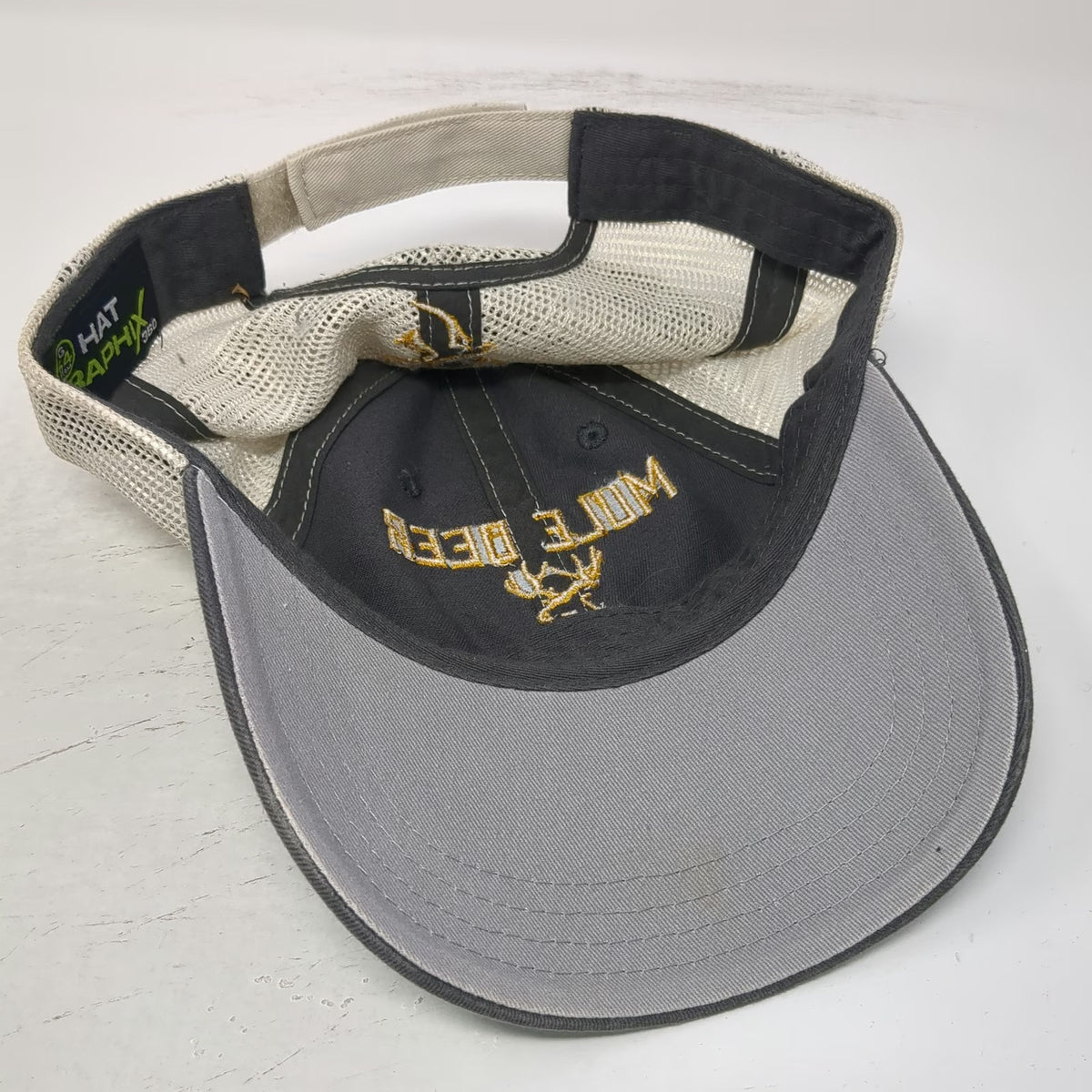 Hat Graphix 360 Baseball Cap Gray One Size Mule Deer Foundation Volunteer Mesh