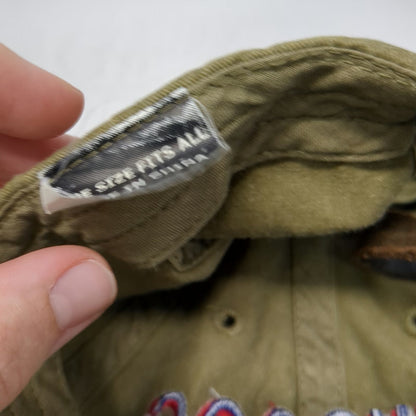 Legacy Baseball Cap Green One Size Yawgoog 2014 Boy Scout Camp Leather Strap Hat