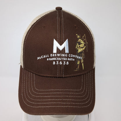 McCall Brewing Company Snapback Trucker Hat Brown One Size Mesh Back