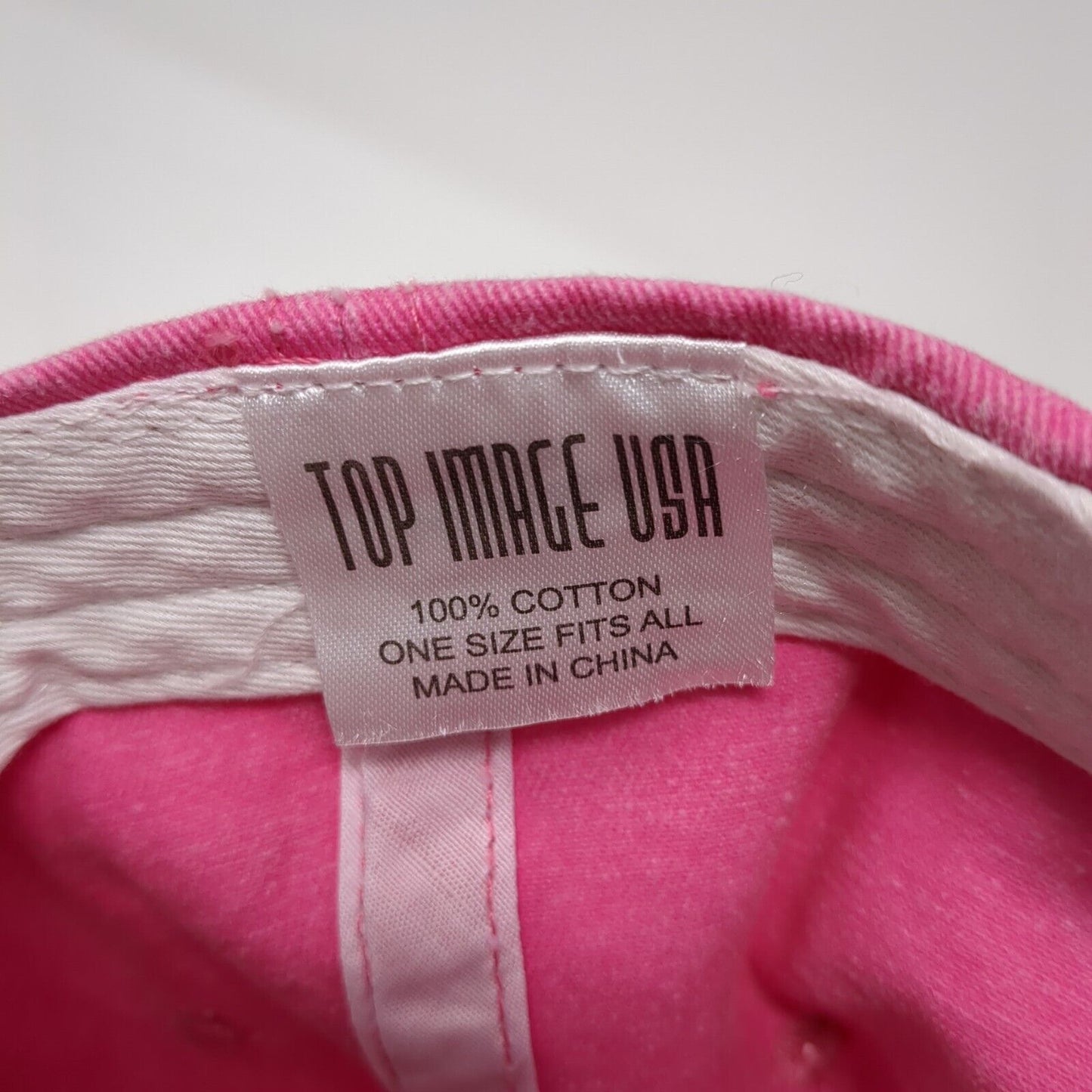 Yellowstone Nat'l Park Strapback Hat Pink One Size Adjustable Top Image USA