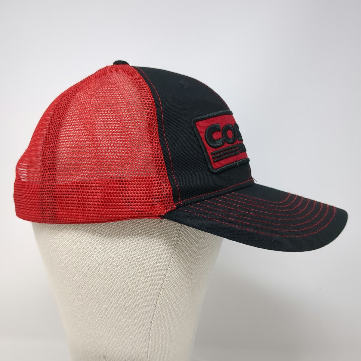 Bamko Costco Wholesale Trucker Hat Black Red One Size Mesh Snapback Patch Logo