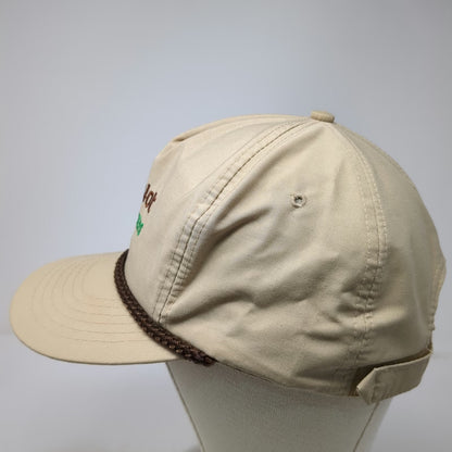 Mountaintop Marketing 5 Panel Beige Simplot Soilbuilders Rope Hat Vintage
