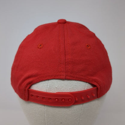 Allstars Snapback Hat Red One Size Adjustable Embroidered Vented Holes 6 Panel