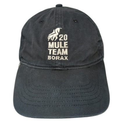 KC Caps Baseball Cap Black One Size 20 Mule Team Embroidered Cotton Hat