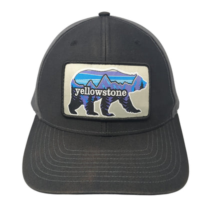 Yellowstone Bear Snapback Hat Black One Size Adjustable Richardson